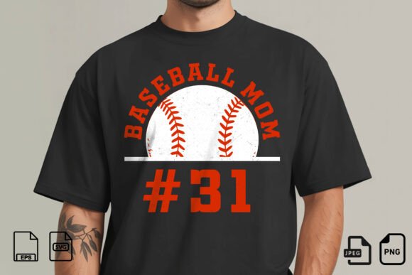Baseball Mom 31 Vintage SVG Design