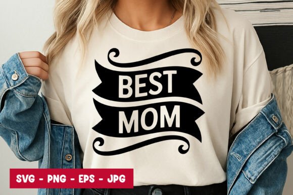 Best Mom Vintage Typography SVG PNG