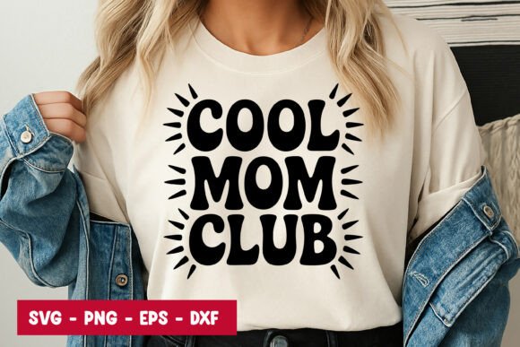 Cool Mom Club Typography SVG PNG