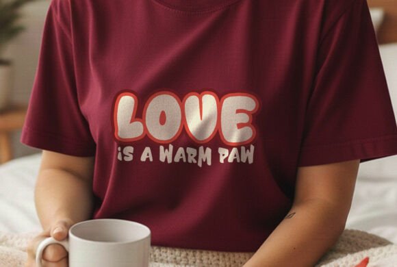 Love is a Warm Paw Dog Mom Tshirt SVG