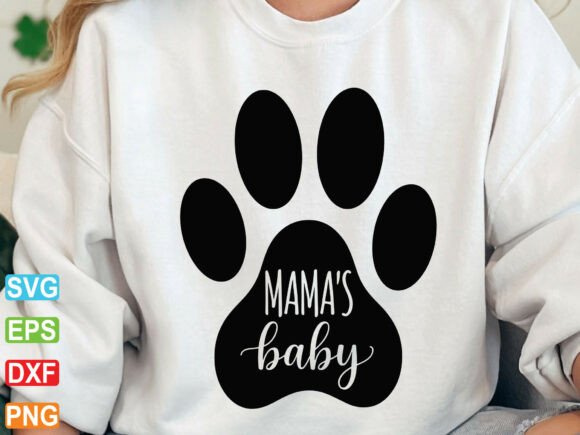 Mama’s Baby Paw Print SVG, Dog Mom