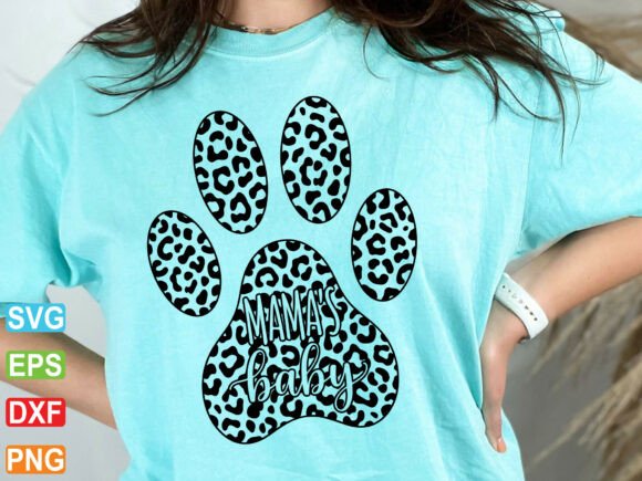 Mama’s Baby Paw Print SVG, Dog Mom Cut