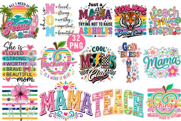 Mini Meag Mother’s Day SVG Bundle, Mom