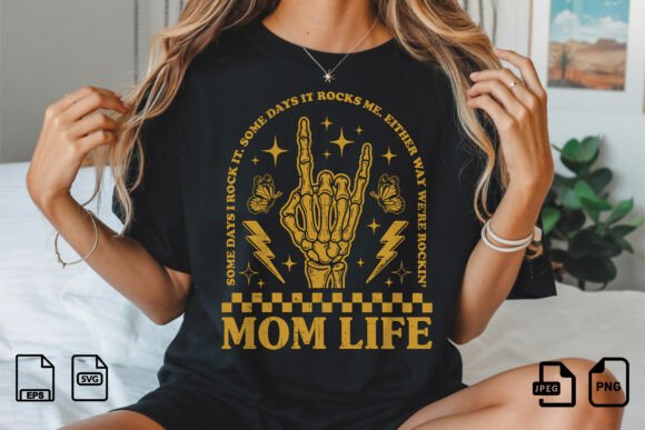 Mom Life Rockin SVG Design