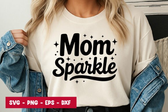 Mom Sparkle Typography SVG PNG