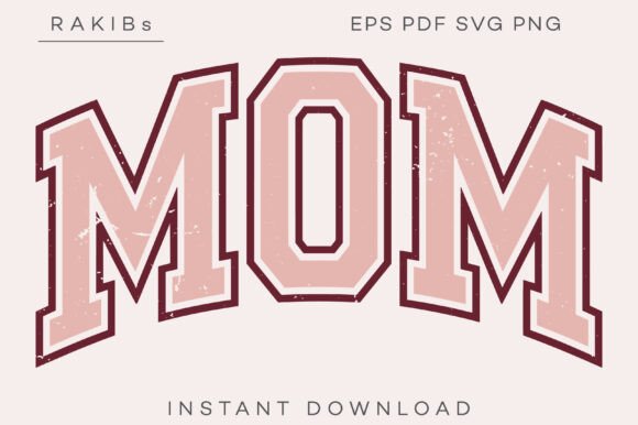 Mom Vintage Varsity SVG PNG Shirt