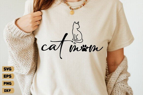 Mother’s Day SVG: Cat Mom PNG, Mama SVG