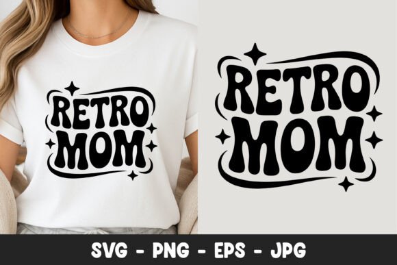 Retro Mom Typography Design SVG PNG