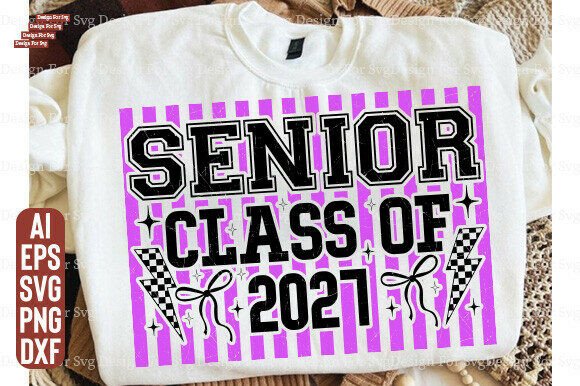 Striped Senior Class of 2027 SVG PNG: Designer Review